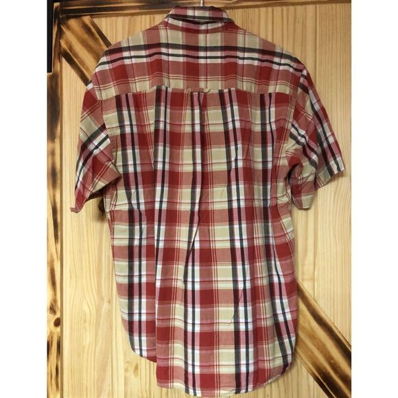 EUC Pendleton Plaid Button Down Orange M - Picture 2 of 5